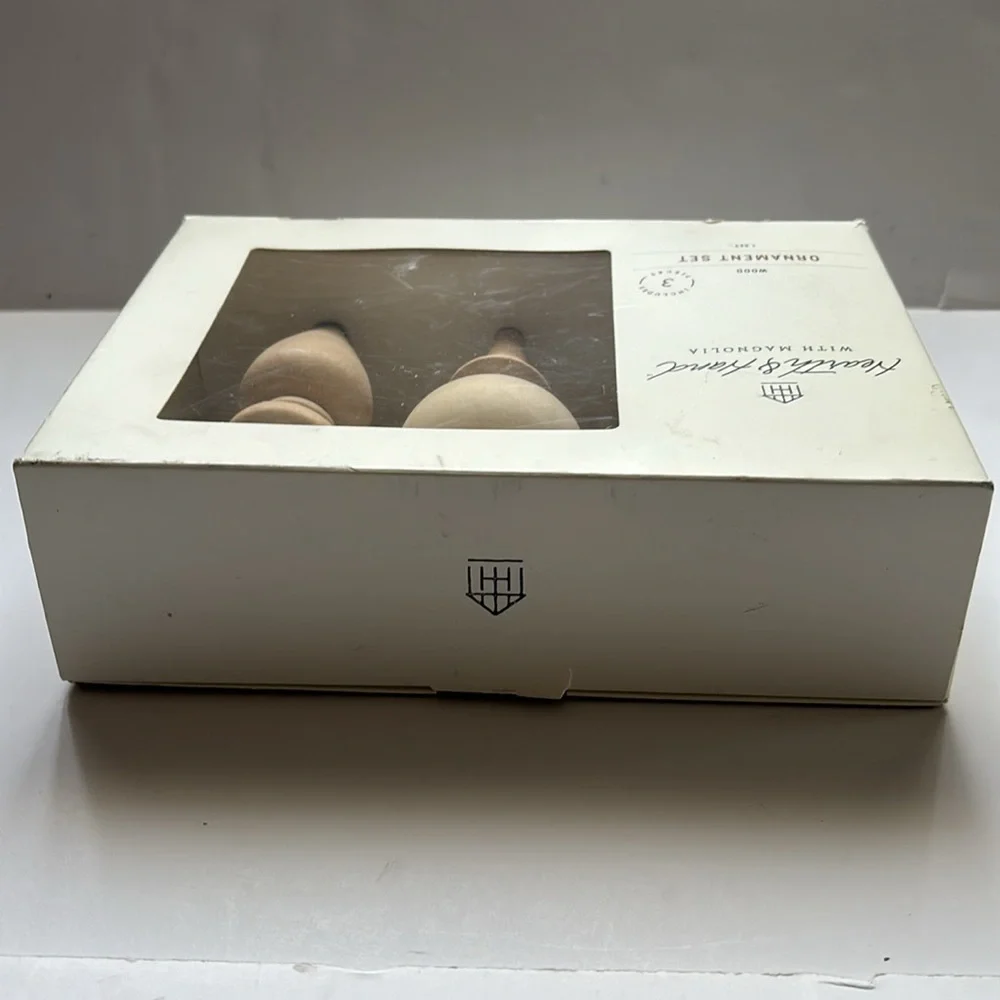 Hearth & Hand Wooden Spindle Ornament Set of 3